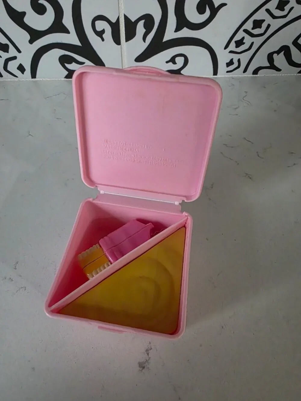VTG Very Rare Fisher Price Fun with Food Toy Play Food Cheese Cracker Box Lid